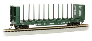52' Centre-Beam Flatcar with Bulkheads - BC Rail #52423