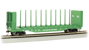 52' Centre-Beam Flatcar with Bulkheads - Burlington Northern #615816