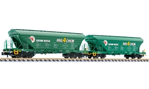 2-tlg. Set, Getreidetransportw., Uagpps, "RAIL4CHEM/Loco Tr.", Ep.V-VI