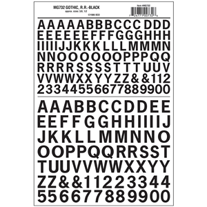 "Gothic R.R. Black 3/8"", ½"""